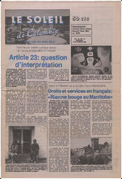 Le Soleil de Colombie, September 8, 1989, page 1