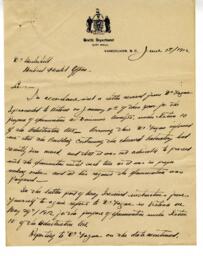 Letter to Dr. Underhill, Medical Health Officer from City Analyst: 01-Jun-12