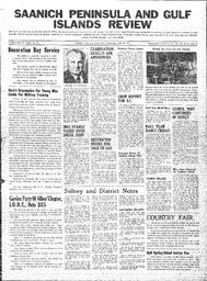 Saanich Peninsula And Gulf Islands Review Wed, July 23, 1941 (Page 1)