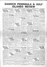 Saanich Peninsula And Gulf Islands Review Wed, March 27, 1935 (Page 1)