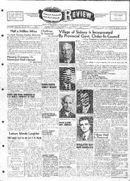 Saanich Peninsula And Gulf Islands Review Wed, October 1, 1952 (Page 1)