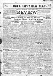 Saanich Peninsula And Gulf Islands Review Wed, December 28, 1932 (Page 1)