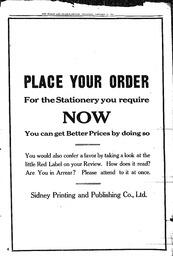 Sidney And Islands Review Thu, January 31, 1918 (Page 3)