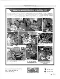   L'ÉCHO DE SURREY, 2005   , page 16
