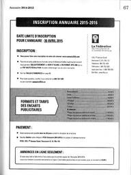   ANNUAIRE - FFCB, 2014   , page 73