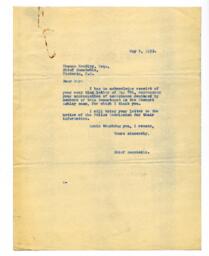 Letter to Thomas Heatley, Victoria Chief Constable from Unknown [Likely John Cameron]