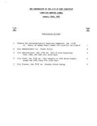 1992-01-20 - City of Port Coquitlam - Committee - Agenda