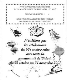   LE R�VERB�RE �CLAIR�, 2001   , page 18