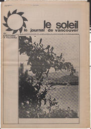 Le Soleil de Vancouver, October 6, 1972, page 1