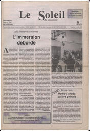 Le Soleil de Colombie, April 3, 1992, page 1