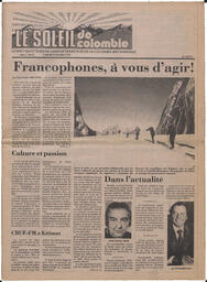 Le Soleil de Colombie, December 15, 1978, page 1