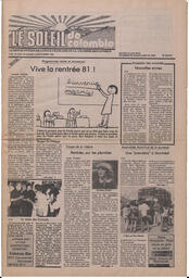 Le Soleil de Colombie, September 4, 1981, page 1