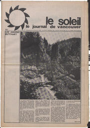 Le Soleil de Vancouver, July 14, 1972, page 1