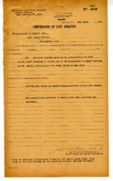 Certificate of City Analyst