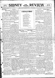 Sidney And Islands Review Thu, August 17, 1922 (Page 1)