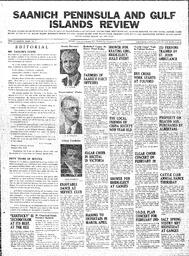 Saanich Peninsula And Gulf Islands Review Thu, October 31, 1940 (Page 1)
