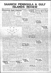 Saanich Peninsula And Gulf Islands Review Wed, March 11, 1936 (Page 1)