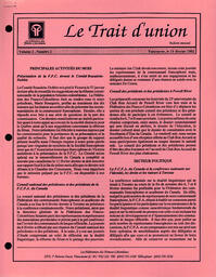   LE TRAIT D'UNION, 1992   , page 1