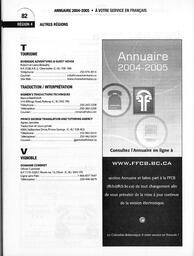   ANNUAIRE - FFCB, 2004   , page 92
