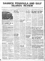 Saanich Peninsula And Gulf Islands Review Wed, May 21, 1941 (Page 1)