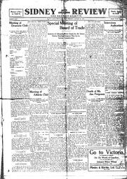 Sidney And Islands Review Thu, January 15, 1920 (Page 1)