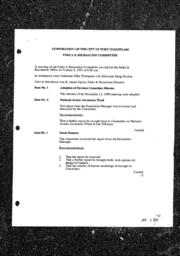 1991-01-08 - City of Port Coquitlam - Parks & Recreation Committee - Agenda and Minutes