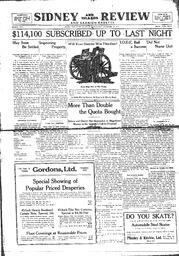 Sidney And Islands Review Thu, November 13, 1919 (Page 1)