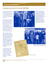   RAPPORT ANNUEL - FFCB, 2004-2005   , page 18