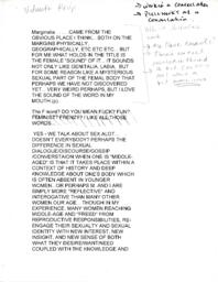 Marginalia... Velveeta Krisp interviews Pam Hall and Margaret Dragu Draft