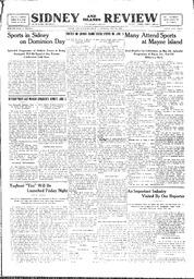 Sidney And Islands Review Thu, May 26, 1921 (Page 1)
