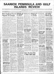 Saanich Peninsula And Gulf Islands Review Wed, October 16, 1940 (Page 1)