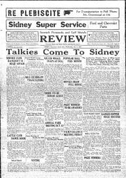 Saanich Peninsula And Gulf Islands Review Wed, October 3, 1934 (Page 1)
