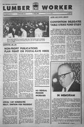   The Western Canadian Lumber Worker, Vol. XXXVII, No. 2, 2nd Issue Jan. 1969   , page 1