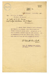 Letter to Vance from Lieut. P. Elliott Turnbull: 25-Mar-16