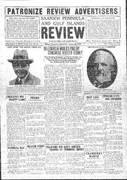 Saanich Peninsula And Gulf Islands Review Thu, August 25, 1927 (Page 1)