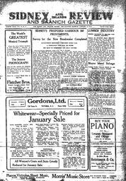 Sidney And Islands Review Thu, January 9, 1919 (Page 1)