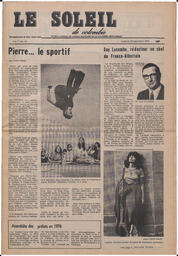 Le Soleil de Colombie, September 13, 1974, page 1