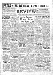 Saanich Peninsula And Gulf Islands Review Thu, June 18, 1931 (Page 1)