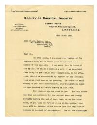  Letter of recognition of Vance's resignation