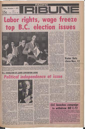   The Pacific Tribune - Friday, November 7, 1975   , page 1