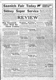 Saanich Peninsula And Gulf Islands Review Wed, September 19, 1934 (Page 1)