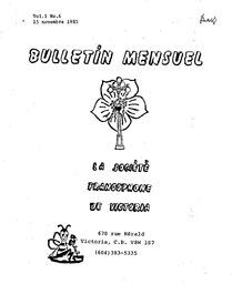   BULLETIN MENSUEL, 1985   , page 1