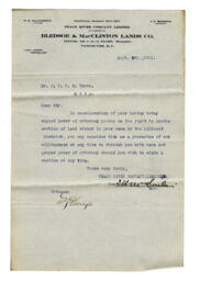 Letter to Vance from Peace River Company Limited: 06-Sep-11