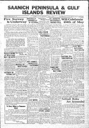 Saanich Peninsula And Gulf Islands Review Wed, April 17, 1935 (Page 1)