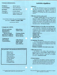   LE FRANCO-LIEN, 2003   , page 2