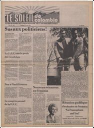 Le Soleil de Colombie, April 27, 1979, page 1