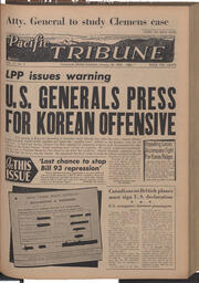   The Pacific Tribune - Friday, January 30, 1953   , page 1