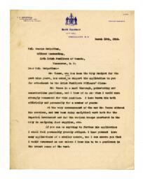 Letter to G. McSpadden from F.T. Underhill: 15-Mar-16