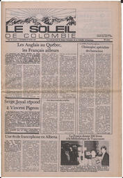 Le Soleil de Colombie, March 30, 1984, page 1