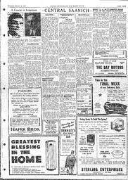 Saanich Peninsula And Gulf Islands Review Wed, February 27, 1952 (Page 3)